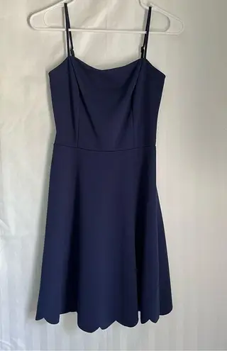 Soprano Navy Blue Formal Scallop Mini Dress Junior’s Size Medium