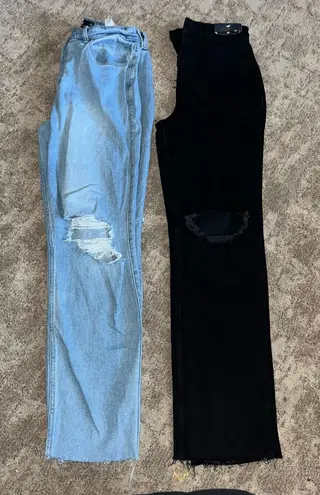 Hollister Two  Distressed Skinny Jeans Bundle - Light Wash & Black Denim size 27 - Image 1