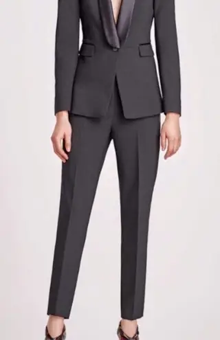 ZARA  MID-WAIST SKINNY TUXEDO TROUSERS PANT BLACK NEW