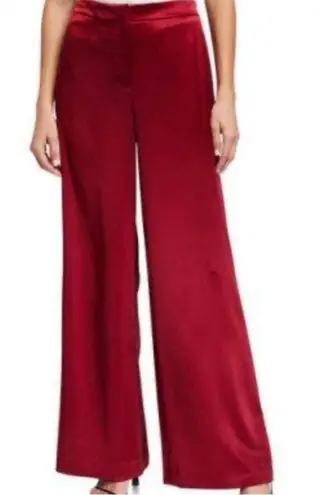 Lafayette 148 New York Scarlet Red Satin Wide