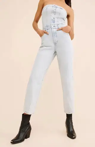 Pistola Light Blue Daphne Arched Leg Jumpsuit | M