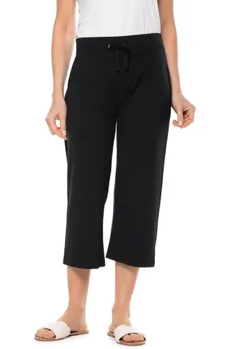 Coolibar Crop Pants Womens Medium Windley Beach Capris Lounge Black Pant UPF 50