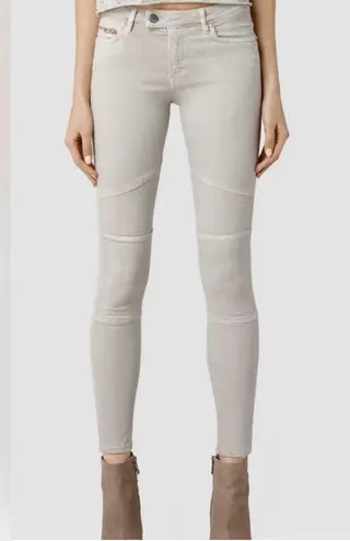 ALL SAINTS Biker Moto Skinny Jeans in Dive, Size 29 - EUC!
