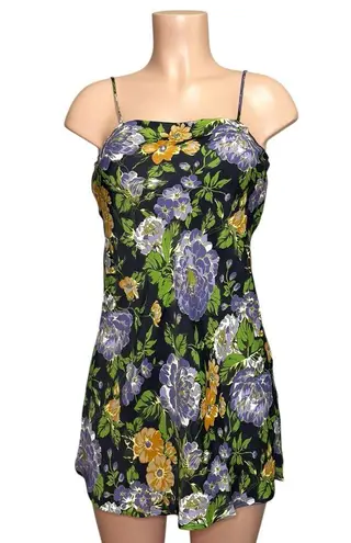 Farm Rio Capri Floral Sleeveless Mini Dress, Black, XS