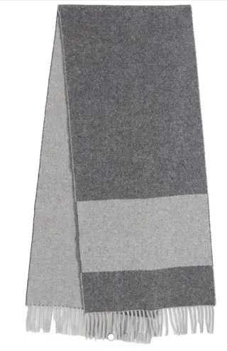 "Italian Woollen Treasures" 100% lambswool scarf, Made in Italy Gray