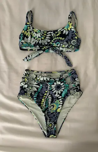 Aerie Scoop Bikini Top And High Waisted Cheeky Bikini Bottoms