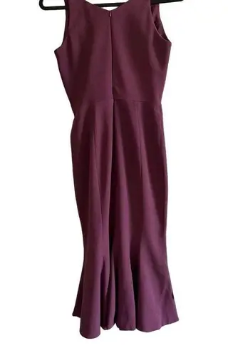 Dress the Population  Midi Isabelle Crepe Mermaid Dress Purple Orchid Size XS