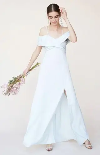 LPA / Revolve Shirred Cross Front Gown in Powder Blue