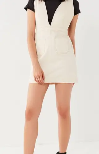 Urban Outfitters BDG white denim mini dress with pockets