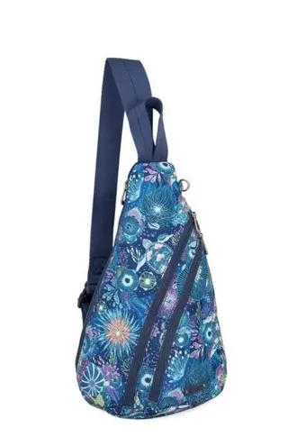 Sakroots On The Go Sling Crossbody Backpack Zip Bag Vacation Cruise Beach Floral