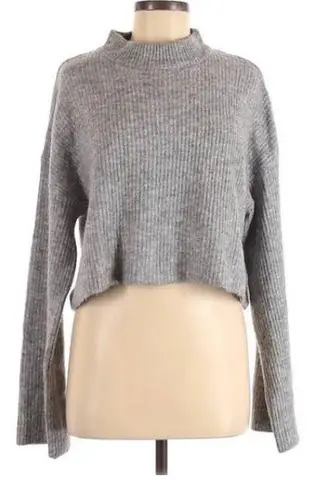 Divided Gray Cropped Sweater