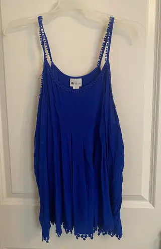 Dressy Tank Top Blue Size L