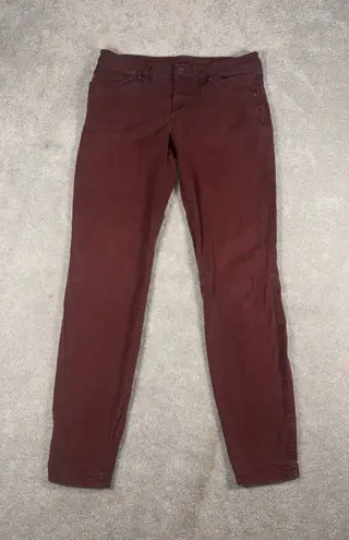 Kuhl Legendary Pants Womens Sz 8 Maroon Red Slim Stretch Cotton *