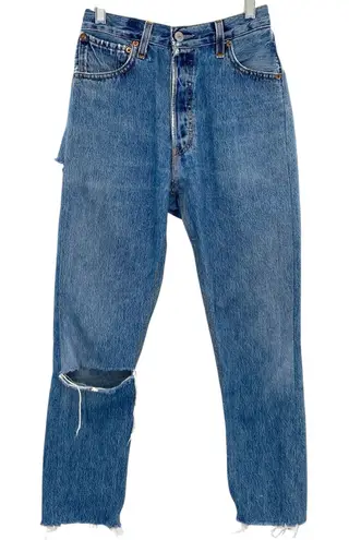 RE/DONE X Levi’s Women’s High Rise Ankle Crop Jeans Distressed