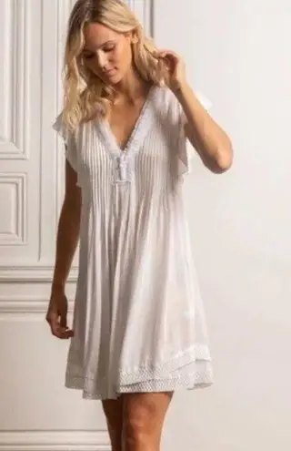 Poupette St. Barth Sasha Mini Dress White New Womens Small