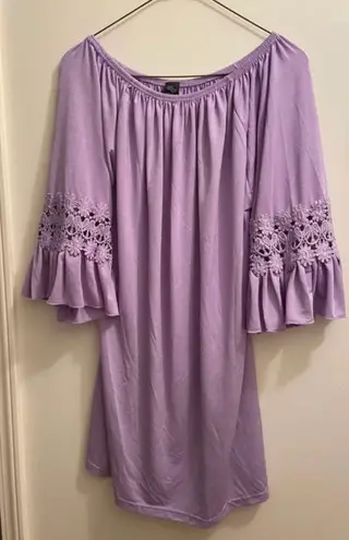 Winwin Lavender Bell Sleeve Tunic