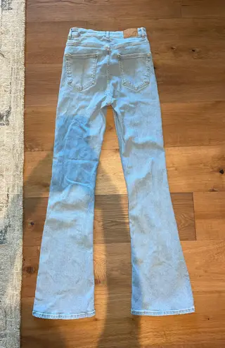 ZARA Light Wash Flared Jeans