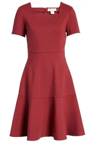 Rachel Parcell  red Square Neck Fit & Flare Dress