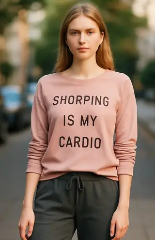 NWOT Prince Peter Shopping is my Cardio Sweatshirt