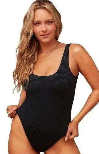 Swimsuits For All Camille Kostek Bathing Suit Black Medium Ruched Butt NWT Sexy Size undefined