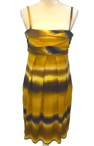 Essentials by ABS poly/ spandex multi colored dress w/spaghetti straps. Size 10 Brown