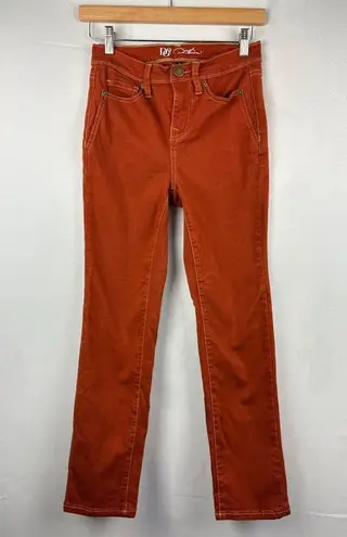 Diane Gilman Dg2 By Womens Rust Straight Leg Jeans Size 0 Cotton Blend