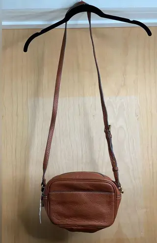 J Crew Elegant Brown Leather Crossbody Bag