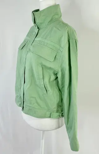 Treasure & Bond New Cotton Twill Lightweight Jacket Green Basil