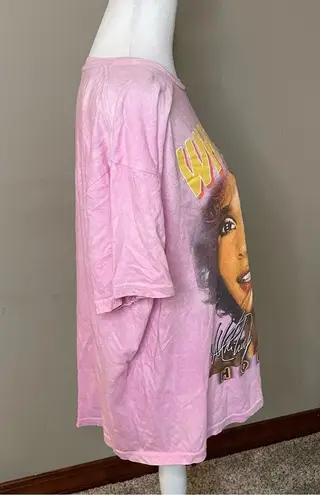 Whitney Houston Pink Short Sleeve Graphic Tee 1X