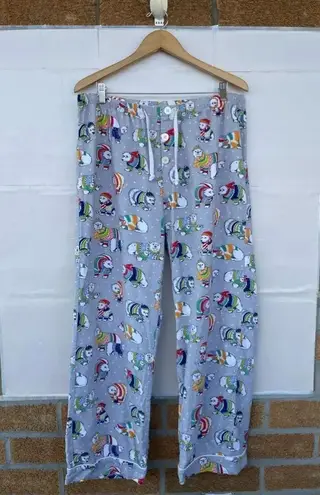 Nick & Nora Pajama PJ Set Polar Bears Fleece Button Front Long Sleeve large