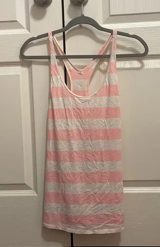 Lululemon 💙 Om racerback pink striped tank