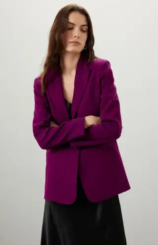 Endless Rose Purple Jewel Toned Single Button Breasted Blazer Size Medium