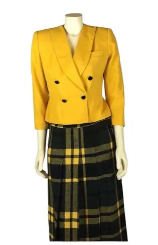 Petite Sophisticate Vintage yellow double breasted blazer size 2
