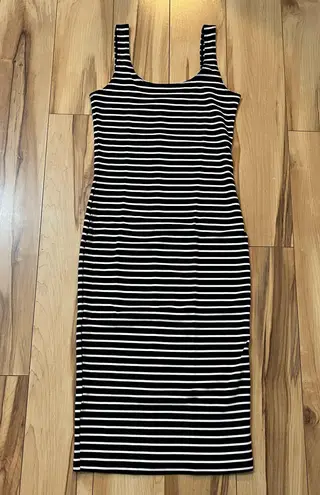 Bardot Emily Tank Dress Black & White Stripe XS Women’s Cocktail Bodycon