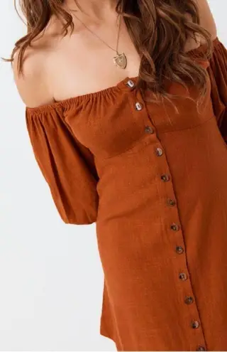 💕SPELL & THE GYPSY💕 Rani Mini Dress ~ Copper Medium M NWT Brown