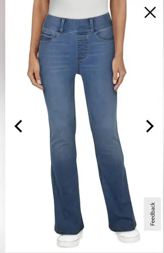 Naturals New Lucy Pull On Flare High Waist Jeans Light Wash Plus Size XXL Blue