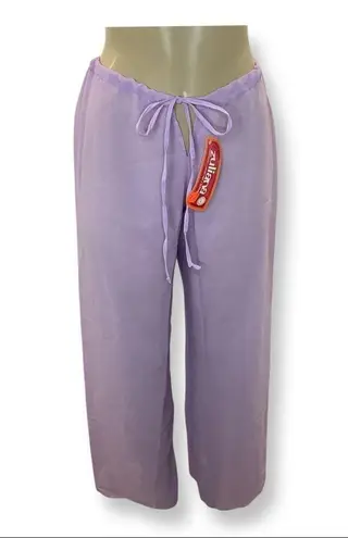 Zuliana Size XL Light Purple Sheer Waist Tie Pants. Made in USA. New With Tags