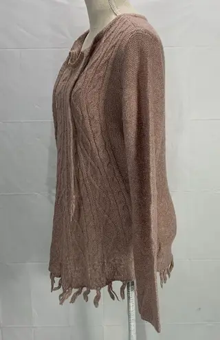 prAna Shelby Poncho Dusty Rose Wool Blend Sweater Size: XL