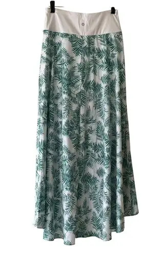 Halara Tropical Leaf Print High-Low Maxi Skirt With Built-In Shorts Palm Print S