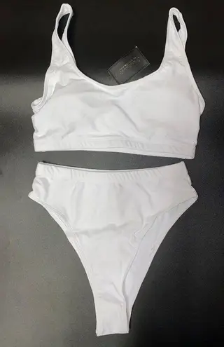 Frederick's of Hollywood NWT Vedra White Bikini Swim Bathing Suit Size Small