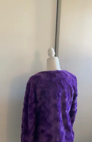 Esley Nwt  Purple Faux Fur Jacket