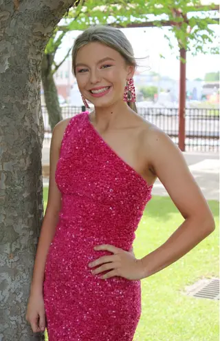 Hot pink Hoco dress Size 2