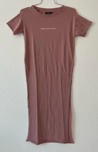 Berksha Bershka Long Pink Top