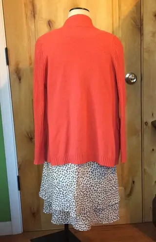 autumn cashmere Orange Cashmere Rib Drape Cardigan $258 VGUC XS