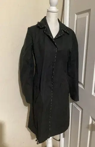 Venera Arapu Coat Womens 40 Face Print Paris Avant Garde Artistic Distressed Black Size 10