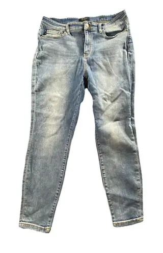 Judy Blue Jeans 15/32 Blue Denim Slim Fit Stretch Zip Grunge Mid Rise College