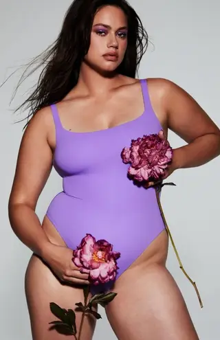 SKIMS Fits Everybody Square Neck Bodysuit - Ultra Violet - L