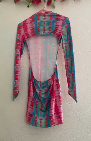 Blushmark Tie Dye Bodycon Dress Long Sleeve