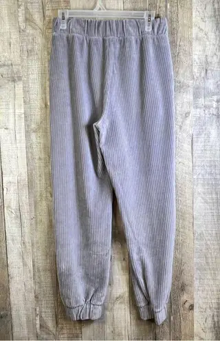 A New Day  Size XS Gray Ribbed Velour/Velvet Style Joggers with Front Poc…