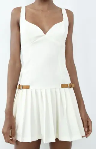 ZARA Pleated Tabs Dress